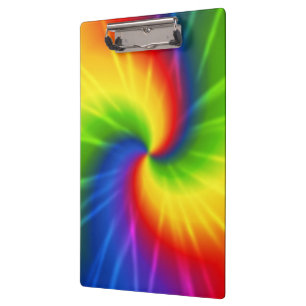 Rainbow (tie-dye) clipboard