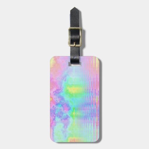 Rainbow Tie Dye Clouds Pastel Luggage Tag