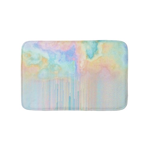 Rainbow Tie Dye Clouds Weather Bath Mat