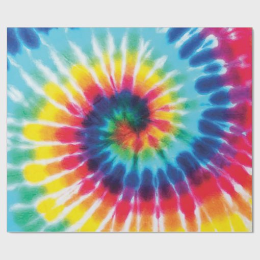 Rainbow Tie Dye Custom Color Wrapping Paper Zazzle