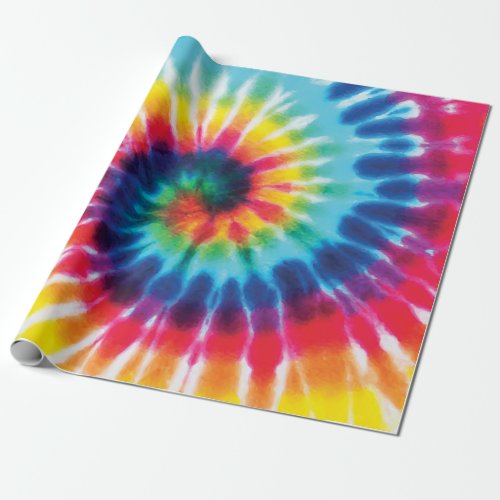 Rainbow Tie Dye Custom Color Wrapping Paper