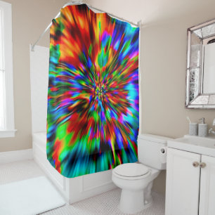 Rainbow Tie Dye Custom Shower Curtain