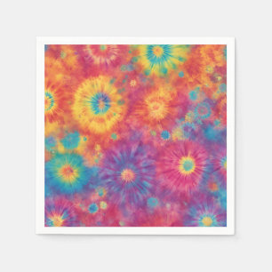 Rainbow Tie Dye Design Napkins