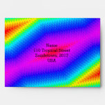Rainbow tie-dye envelope