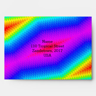 Rainbow tie-dye envelope