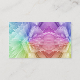 Rainbow Tie Dye Feathers Colorful Business Card