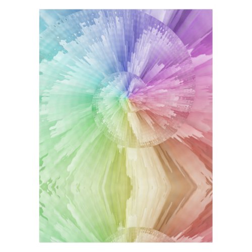 Rainbow Tie Dye Feathers Colorful Tablecloth