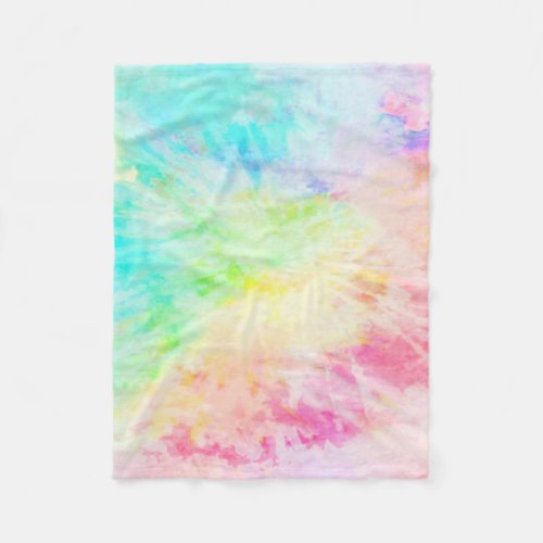 Rainbow Tie Dye Fleece Blanket
