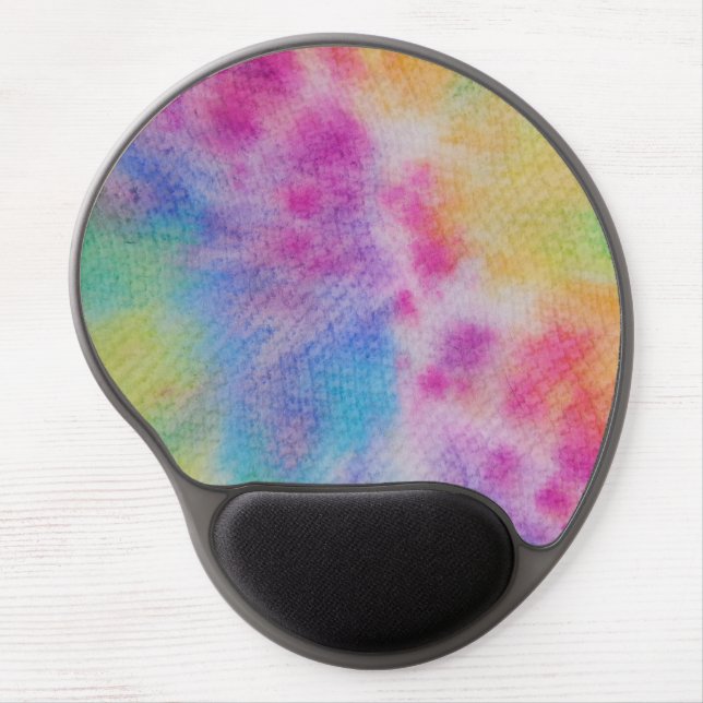 Rainbow Tie Dye Gel Mouse Pad (Front)