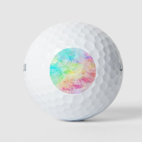 Rainbow Tie Dye Golf Balls