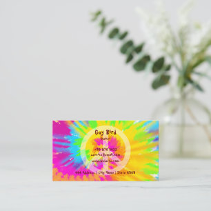 Rainbow Tie-Dye Hippie Business Card