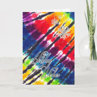 Rainbow Tie-Dye Holiday Card