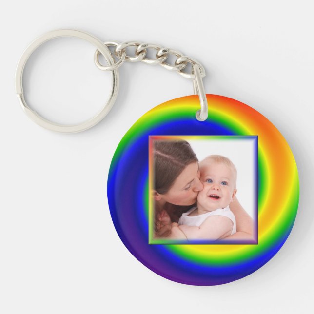 Rainbow Tie Dye Key Chain (Front)