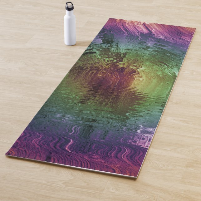 Rainbow Tie Dye Landscape Yoga Mat (In Situ)