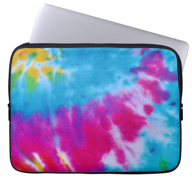 rainbow tie dye laptop case | Zazzle