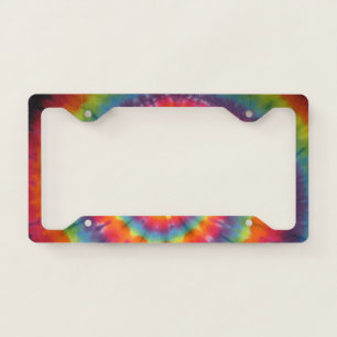 Rainbow Tie Dye License Plate Frame