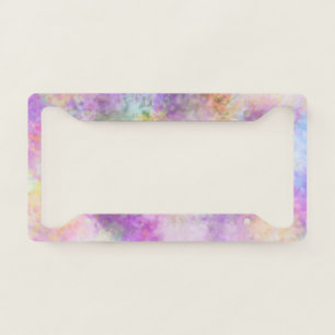 Rainbow Tie Dye License Plate License Plate Frame