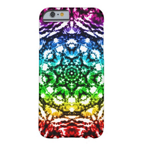 Rainbow Tie Dye Mandala Star Barely There iPhone 6 Case