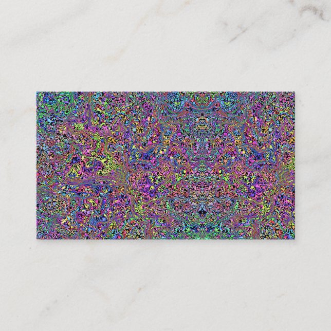 Rainbow Tie Dye Marble Hippie Look Business Card (Front)