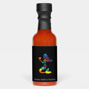 Rainbow Tie-Dye Mermaid Shirt in 60s 70s Retro Hip Hot Sauces