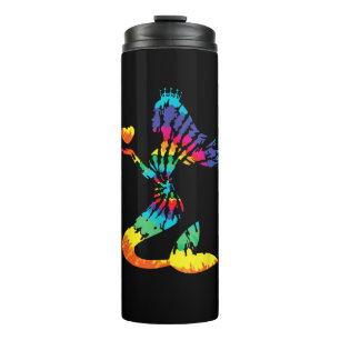 Rainbow Tie-Dye Mermaid Shirt in 60s 70s Retro Hip Thermal Tumbler