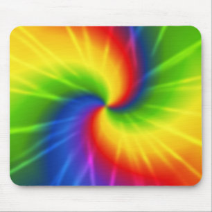 Rainbow (tie-dye) mouse pad