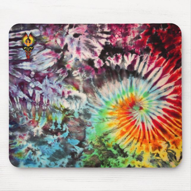 Rainbow Tie Dye Mouse Pad (Front)