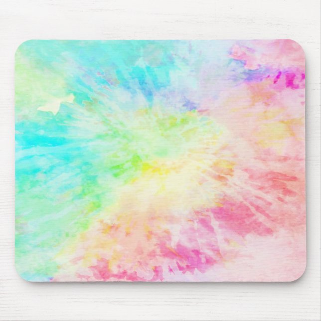 Rainbow Tie Dye Mouse Pad (Front)
