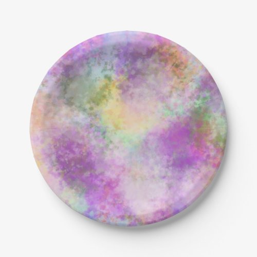Rainbow tie dye paper plates