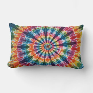 rainbow tie-dye pillow
