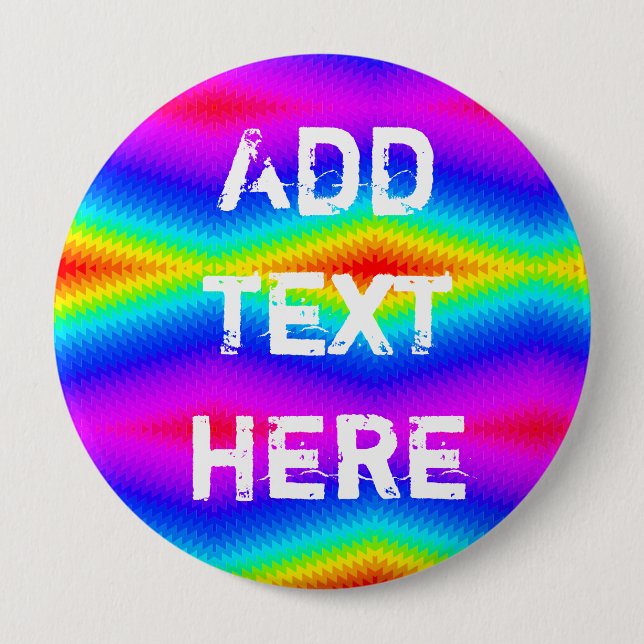 Rainbow tie-dye pinback button (Front)