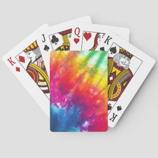 Rainbow Tie-Dye Poker Cards