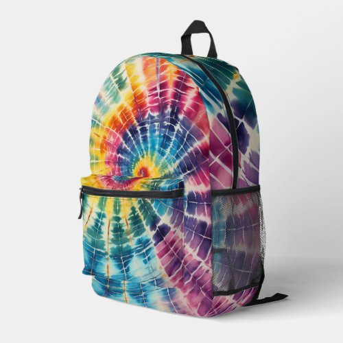 Rainbow Tie Dye Printed Backpack