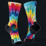 Rainbow Tie Dye  Socks<br><div class="desc">Colorful and bright rainbow tie-dye premium quality sock. Visit my shop for the entire soft quality sock design collection.</div>