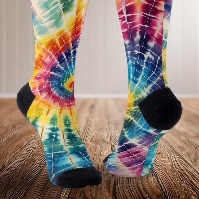 Rainbow Tie Dye Socks (Creator Uploaded)