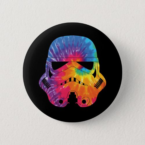 Rainbow Tie Dye Stormtrooper Helmet Button