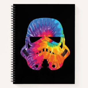 Rainbow Tie Dye Stormtrooper Helmet Notebook
