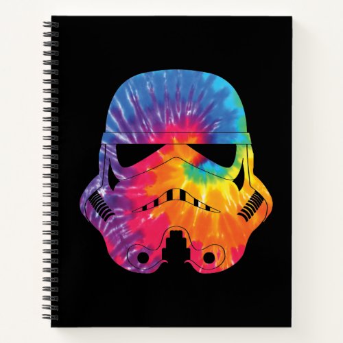Rainbow Tie Dye Stormtrooper Helmet Notebook