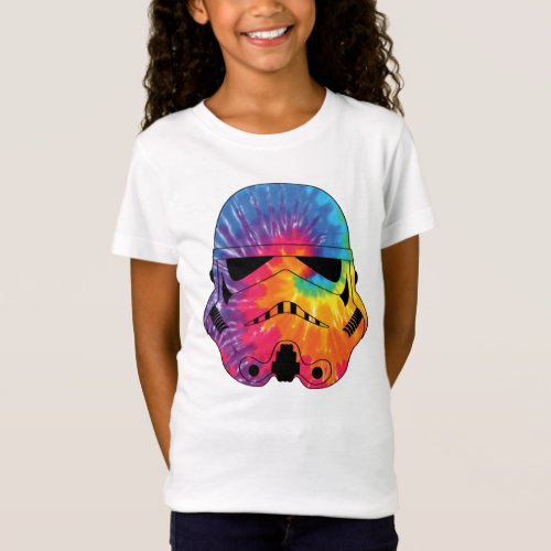 Rainbow Tie Dye Stormtrooper Helmet T_Shirt