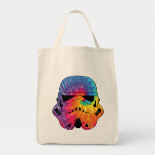 Rainbow Tie Dye Stormtrooper Helmet Tote Bag