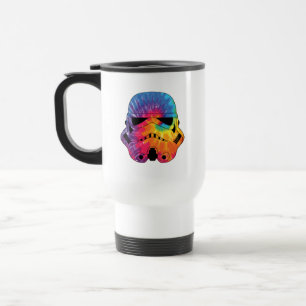 Rainbow Tie Dye Stormtrooper Helmet Travel Mug
