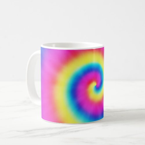 Rainbow Tie Dye Swirl Coffee Mug