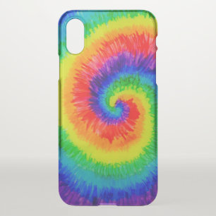 Rainbow Tie-Dye Swirl iPhone X Case