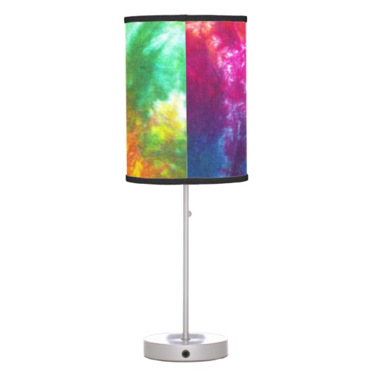 Rainbow Tie-Dye Table Lamp (Back)