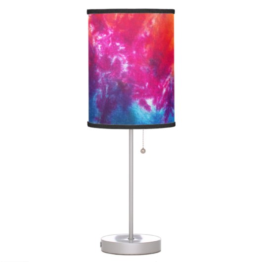 Rainbow Tie-Dye Table Lamp (Left)