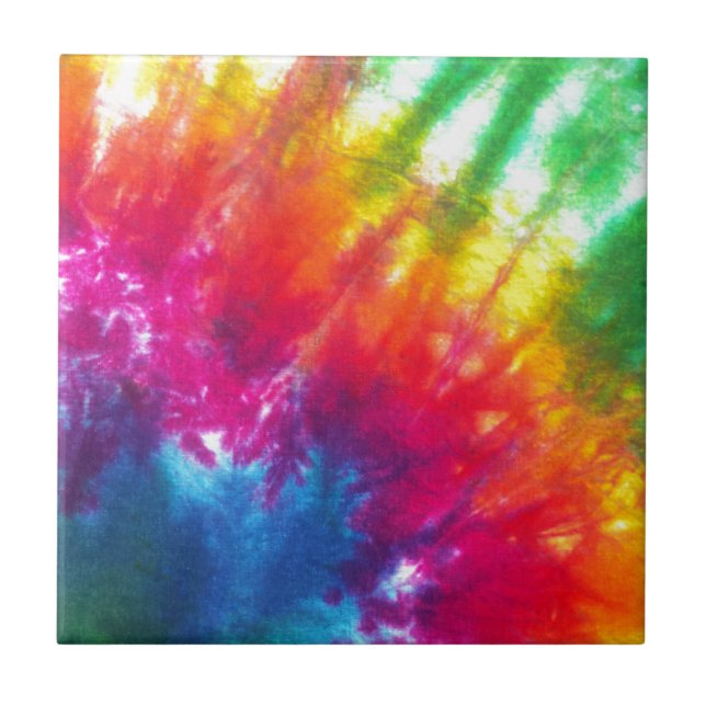 Rainbow Tie-Dye Tile (Front)