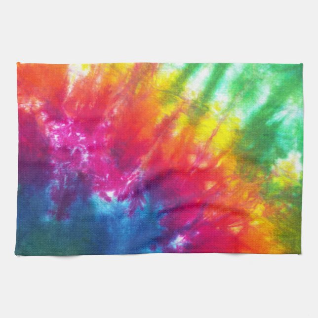 Rainbow Tie-Dye Towel (Horizontal)