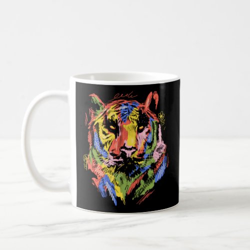 Rainbow Tiger Baby Motif for Men Women Children  Coffee Mug