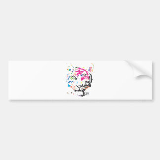 Rainbow Tiger Bumper Sticker