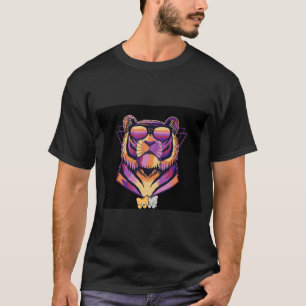 Rainbow tiger & cat design t-shirt design